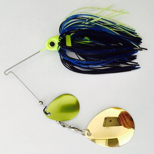 Fosco Handmade Fishing Lures • Inline Spinner • Chartreuse & Black